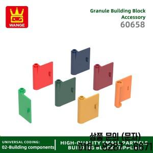 Wange 60658 100g/71Pcs 자동차 왼쪽 문 빌딩  Moc 창 액세서리 벽돌 DIY 14세 이상 장난감 선물 상자와 호