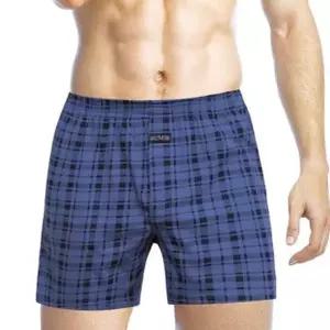 [하프클럽/]체크패턴 면 트렁크 팬티 허리밴드 통풍 편한 팬티