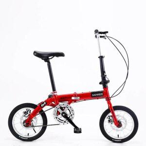 접이식 자전거 트라이폴드 미니 화이트 초경량 단속 속도 24인치 접이식자전거 7단 인치