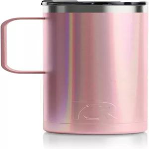 RTIC 20온스 여행용 머그잔 뚜껑과 손잡이가 있는 스테인리스 스틸 단열 커피 컵 휴대용 자동차 캠핑