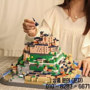 1392pcs 세인트 마이클 마운트 빌딩  수집품 모델 건설 작은 입자 조립 Wange Toys Assembly