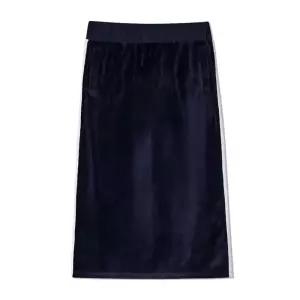 [오아이오아이컬렉션]레이어드 로고 벨벳 스커트 [NAVY]