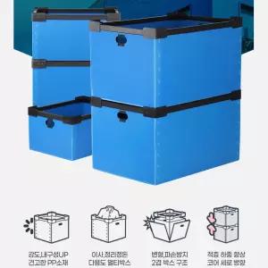 물류 창고 물품 보관용 플라스틱 오픈형 손잡이 이사박스 PP소재 안전보간
