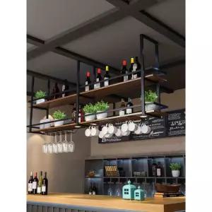 천장 선반 랙 진열장 카페 장식 레스토랑 바 펍 주방
