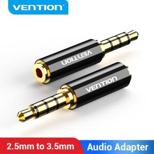 Vention 오디오 어댑터  Aux 케이블 스피커용 4 극 플러그 커넥터  헤드폰 잭 3.5  3.5mm-2.5mm  2.5mm 수-