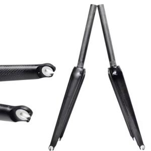 BALUGOE 스트레이트 파이프 도로 자전거 탄소 섬유 프론트 포크 하드 퀵 릴리스 매트/광택 28.6mm Ligh 350