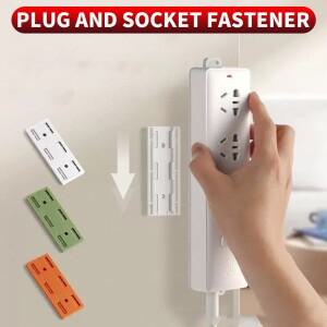 Toocki 자체 접착 전원 소켓 스트립 고정 장치 벽걸이 형 펀치  행 플러그 홀더 주방 홈 오피스