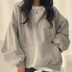 후드집업 베이직 캐주얼 여성 기모 지퍼 후드 반집업 티셔츠