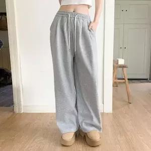 [하프클럽/]여성 일상용 소프트 트랙수트 넓은 보온 바지