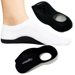 오른쪽 리 하프 풋 아치 지지 패드 u2013 평평한 발을 위한 재사용 가능한 삽입물, 발바닥 근막염 및 발 편안함 (1쌍) (대형 (미국 여성 u2019s 9 u201315 / 남성 7 u201313)