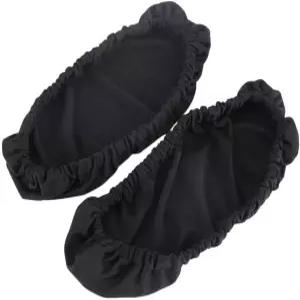 1쌍 니트 신축성 패브릭 의자 팔걸이 커버 사무실 휠체어 패드 팔꿈치 팔뚝 압력 슬립커버(블랙)