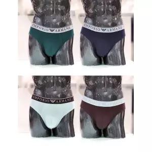갤러리아 아르마니언더웨어[남] 앤듀란스 코튼 삼각 브리프4종 택1    5311M001