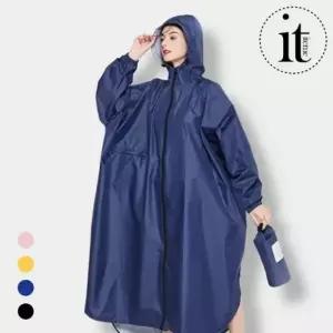다용도 판초우의 여성 레인코트 오토바이 배달 우비