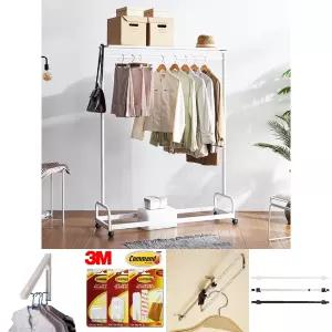 루디 선반 1200 행거 SI120/수납/코너/정리대/바지/가방/걸이/인테리어/옷걸이/옷장/고급/커버/튼튼한