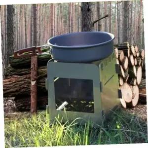 비상용버너 윌캠핑 접이식 우드스토브(17.5x17.5cm) 미니캠핑버너