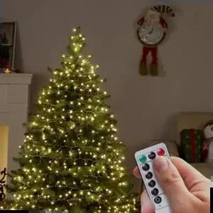 크리스마스LED전구 은하수LED1000구USB지네전구25m웜색리모컨