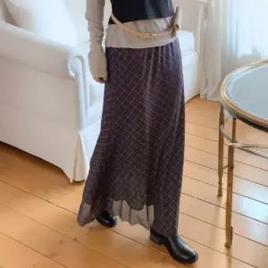 [요즘에] 로에체크롱스커트