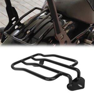 오토바이 금속 후면 솔로 좌석 수하물 랙 지원 선반 광택 블랙 Harley XL Sportsters Iron 48 XL 883 1200 2004
