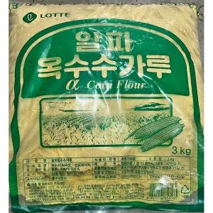롯데푸드 옥수수 가루 3Kg X6/가공/식품/요리/조리/분말류/업소용/가게용/파우더/가정용/고급/다용도