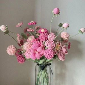 코바늘꽃다발만들기 손뜨개 패캐지 키트 뜨개질 DIY 코바늘