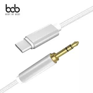 bob 메탈 페브릭 Type-C AUX 3.5MM 옥스케이블 100CM/C타입/단일/단자/이어폰/휴대폰/스피커/AUX케이블