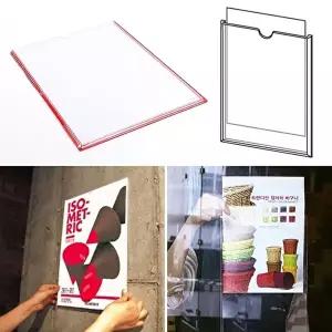 A4 부착식 투명 안내판 인포프레임 홍보판 알림판 (KYR-WC477FF)