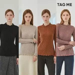 [하프클럽/태그미]태그미 기모 플리츠 블라우스 4종