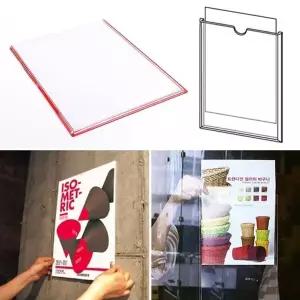 A4 부착식 투명 안내판 인포프레임 홍보판 알림판 (KYR-WC477FF)