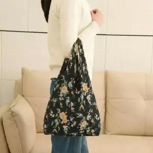 휴대용 꽃 퀵 접는 접이식 시장 바구니 파우치 장바구니