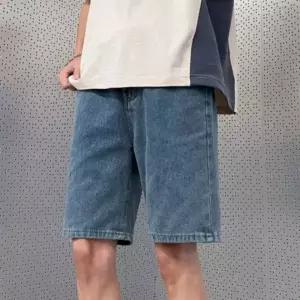 [골드스마일]남성용 경량 루즈핏 5부 데님 캐주얼 반바지 여름 팬츠