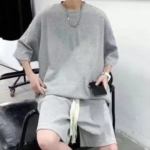 [골드스마일]남성 여름 오버핏 반팔 티셔츠 추리닝 캐주얼 상하의 남자 반팔면티