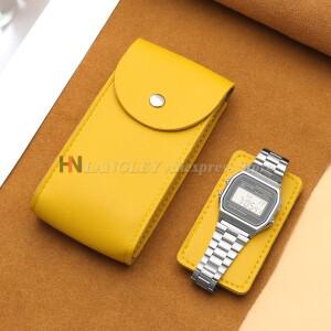 [호환품]휴대용 마이크로파이버 가죽 시계 파우치 보관 가방 단일 여행용 정리 남여공용 보호 케이스