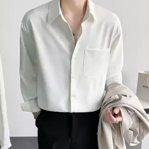 [골드스마일]남성용 여름 긴팔 포켓 셔츠 캐주얼 정장 남방 간절기용