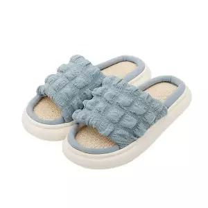 플라워 린넨 슬리퍼 사무실 거실용 WFJ58V6