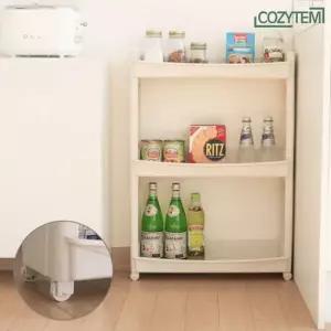 코지템 베이직 슬림 수납 트롤리 3단 수납선반 틈새 수납