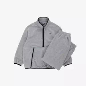 뉴발란스키즈(NB Kids) BOGLE CREW플리스 아노락 우븐 팬츠 셋업 NK9YG1104U(33)Oatmeal Melange