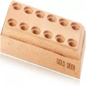 골드 디어 우드 플라이어 블록 12홀 나무 정리 하드우드 랙 홀더 보관 주얼리 도구 정리함 제작 및 보관함