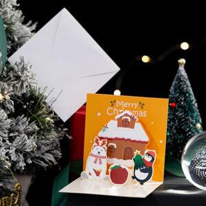 입체팝업크리스마스카드 튀어나오는그림엽서 축하메시지 성탄절팝업연하장