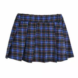 컬리수 HC04 기모체크플리츠스커트BL 아동 키즈 초등 여아 여자아이 겨울 주름 치마