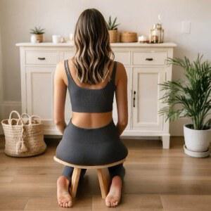 무릎의자 기도 의자 좌식 좌골 등받이 실버색레자 명상용 무릎 오렌지 바론 성당