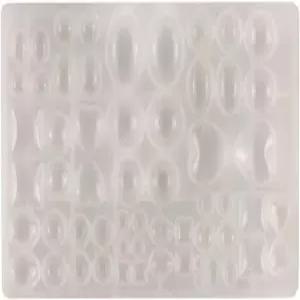 ScivoKaval Cabochon 보석 실리콘 몰드 타원형 눈물방울 사각형 하트 원형 모양 폴리머 클레이 공예 수지