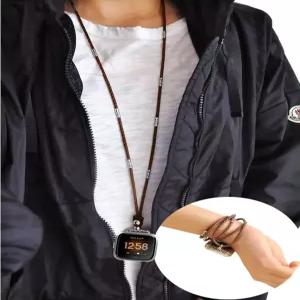 Fitbit Versa 스마트워치 신제품 시계 밴드 소가죽 더블 루프 양방향 스트랩 넥밴드 브레이슬릿 - 브라운과