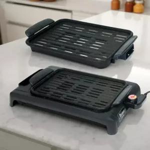 기름 안튀는 그릴 캠핑 바베큐 연기 없는 고기 삼겹살 굽기 가정용 단일상품