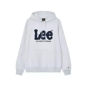 브랜드정품 리 LEE 빅 트위치 데님 아플리케 후드 티셔츠 라이트 그레이 238451