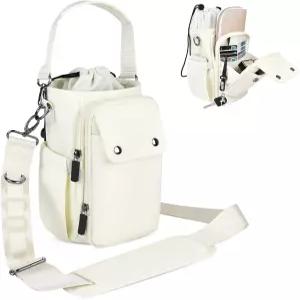 스트랩 32개가 달린 로카슨 물병 홀더 40온스 크로스바디 단열 캐리어 슬링백과 넓은 스트랩을 조절할 수