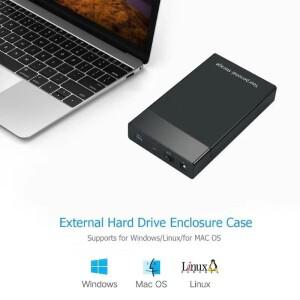 HDD 케이스 3.5인치 SATA-USB 3.0 어댑터 SSD 디스크용 외장형 하드 드라이브 인클로저 6Gbps 22TB 박스