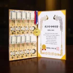 시아버지 생신선물 시어머니 부모님 용돈 상장 금메달