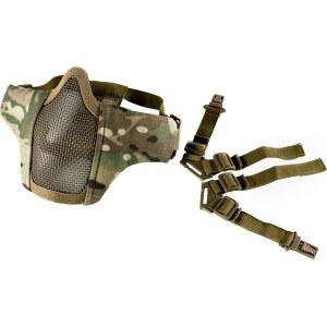 원티그리스 6인치 접이식 하프 페이스 메시 마스크 군용 스타일 편안한 조절 가능한 전술 하단 얼굴 보호