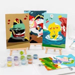 명화 재해석 미니 캔버스 스탠드 드로잉 아트 diy 명화 이젤 그리기세트