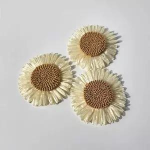 [콩심팥심]해바라기장식 신발부자재 가방부자재